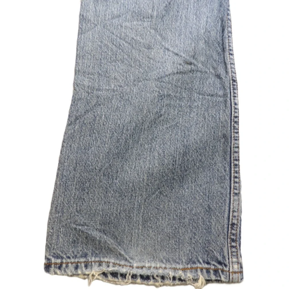 VTG Y2K Levi's 527 Low Boot Cut Jeans Men 34x30 Distressed Light Blue Denim Logo